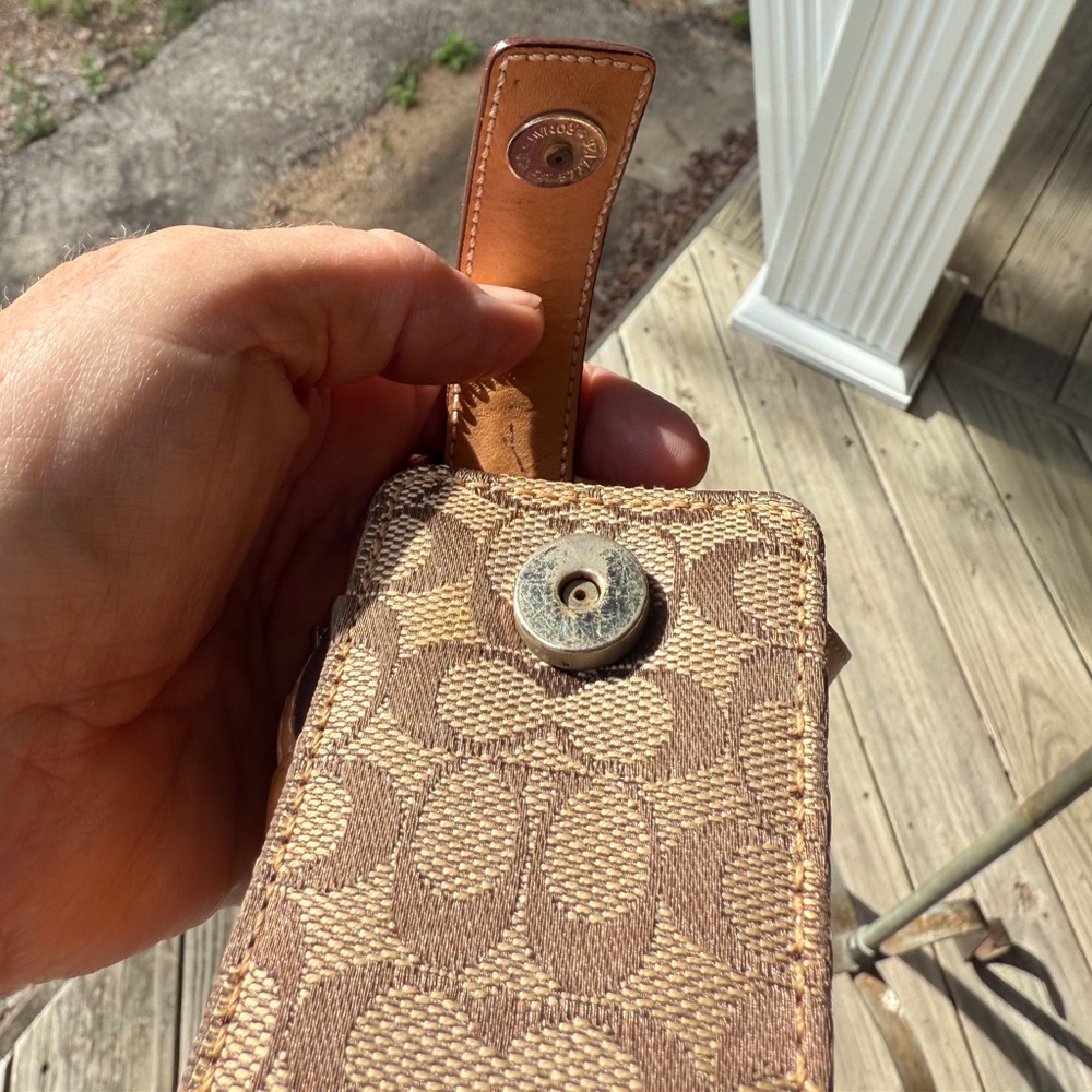 Coach Brown And Tan Patterned Accessory Case - image 7